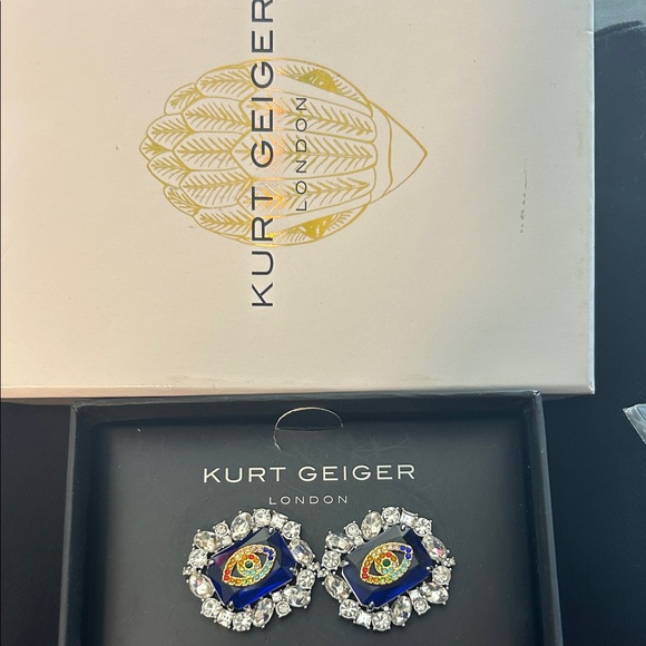 Kurt Geiger Jewelry - Kurt Geiger Multicolor Evil Eye  Crystal Earrings NIB